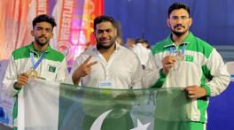 Pakistan bags two silver medals in 4th Mas-Wrestling World Championship in Russia