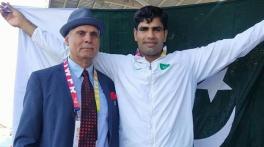 Pakistan's Gold medalist Arshad Nadeem thanked his mentor