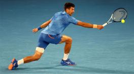  Djokovic played with a three-centimetre tear during Australian Open