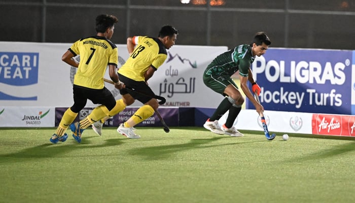 Pakistan: Pakistan top points table in Asia Hockey 5s World Cup Qualifiers 1 27411 8683551 updates - Pakistan: Pakistan top points table in Asia Hockey 5s World Cup Qualifiers - Pakistan’s final pool match against Malaysia ended in a 5-5 draw in the ongoing Asia Hockey 5s World Cup Qualifiers on Thursday, in Salalah, Oman.