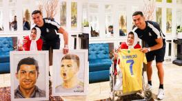 WATCH: Ronaldo shares special moment with Iranian painter Fatimah