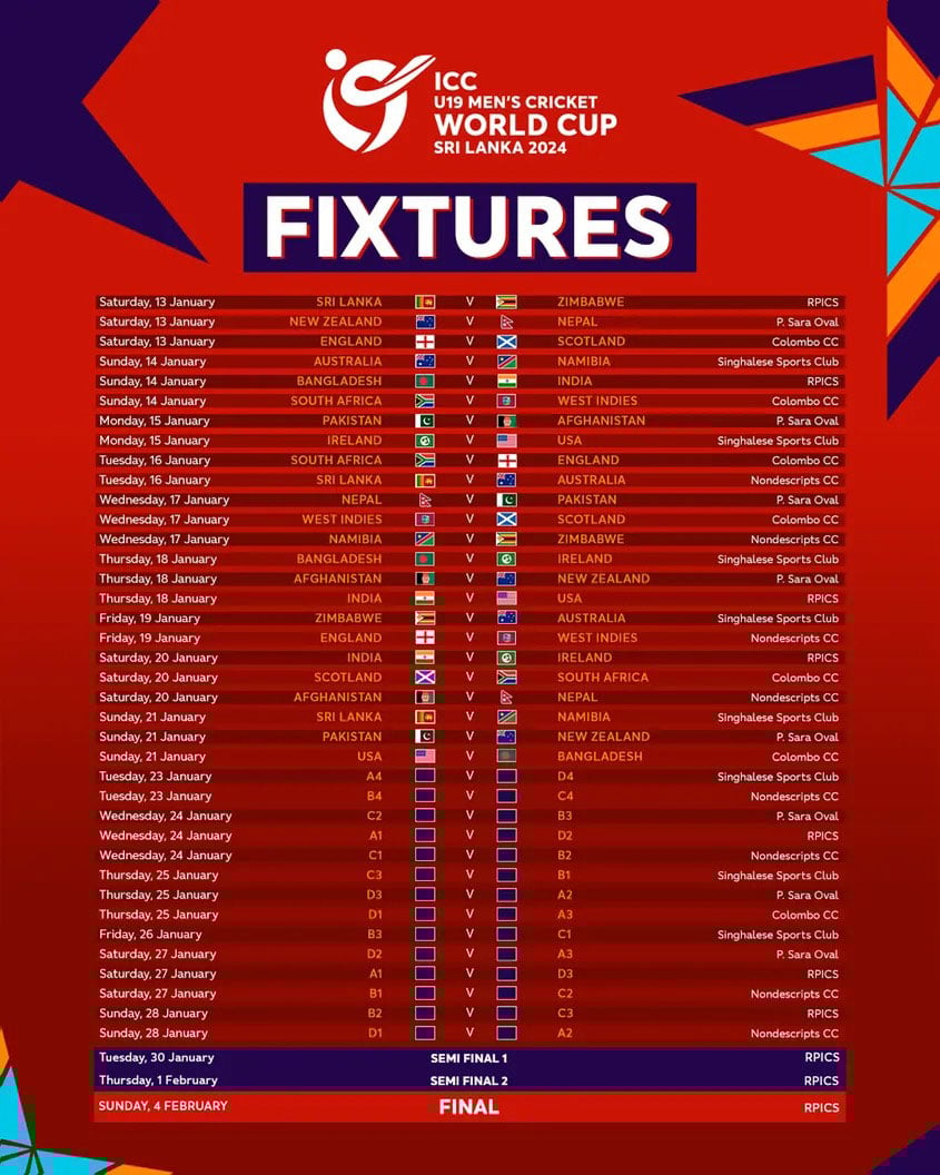 Icc Cricket World Cup 2025 Schedule Download