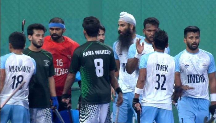 Pakistan: Asian Games 2023: India thump Pakistan in hockey 1 28417 6479416 updates - Pakistan: Asian Games 2023: India thump Pakistan in hockey - Saturday did not belong to Pakistan in the ongoing Asian Games 2023 as after struggling to make an impact in other disciplines, Pakistan were absolutely battered by India as the Blues handed a 10-2 defeat to the Green Shirts in hockey Hangzhou, China.