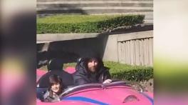 WATCH: Lionel Messi driving theme park car at Disneyland Paris