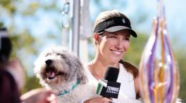 Danielle Collins shares adorable moment with her dog after winning the Charleston Open title