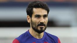 Ilkay Gundogan reacts after PSG dump Barcelona out of Champions League