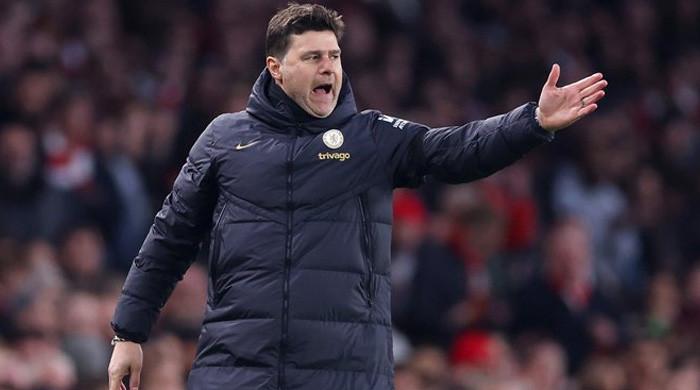 Mauricio Pochettino reacts after Chelse suffer heavy defeat against Arsenal