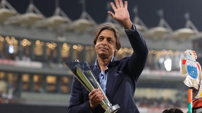 PAK vs NZ: Shoaib Akhtar presents T20 World Cup 2024 trophy in Lahore