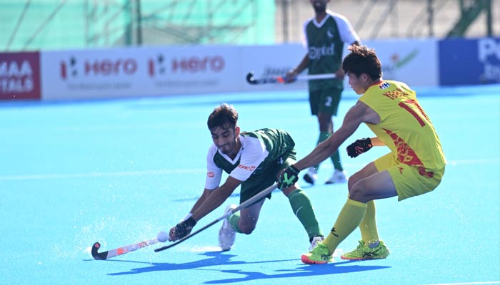 Pakistan: Pakistan thrash China in Junior Hockey Asia Cup campaign opener 1 40257 8392811 updates - Pakistan: Pakistan thrash China in Junior Hockey Asia Cup campaign opener - MUSCAT: Sufiyan Khan and Hamza Fayaz’s twin strikes led Pakistan to a commanding 7-2 victory over China in the ongoing Junior Hockey Asia Cup 2024 here on Wednesday.