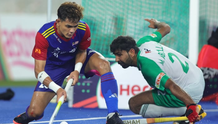 Pakistan: FIH Nations Hockey Cup: Malaysia hold Pakistan for draw 1 45330 2482624 updates - Pakistan: FIH Nations Hockey Cup: Malaysia hold Pakistan for draw - KARACHI: Pakistan and Malaysia played out a thrilling 3-3 draw in their opening match of the FIH Nations Cup here at National Hockey Stadium in Kuala Lumpur on Sunday, despite Pakistan holding the lead twice during the match.