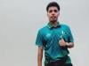 Pakistani footballer Amanullah Rauf Baloch slips in Norway