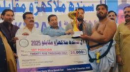 Manthar Bugti wins top honour at All-Sindh Malakhra 2025
