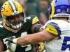 Green Bay packers center Elgton Jenkins sidelined with ankle injury