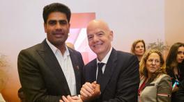 Arshad Nadeem meets FIFA President Gianni Infantino in Dubai