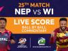 Nepal vs West Indies Live Score, T20 World Cup 2026, NEP vs WI Match 25