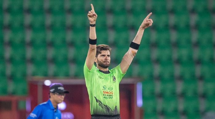 Shaheen was silenced by a five-run penalty for changing the position of the ball Shaheen was silenced by a five-run penalty for changing the position of the ball