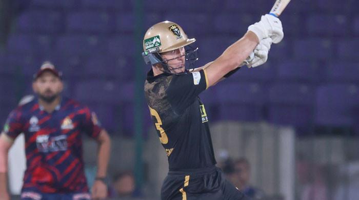 Marnus Labuschagne reacts after Hyderabad Kingsmen register their first PSL win