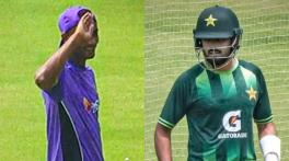 Shoriful Islam salutes Babar Azam during training ahead of first Test