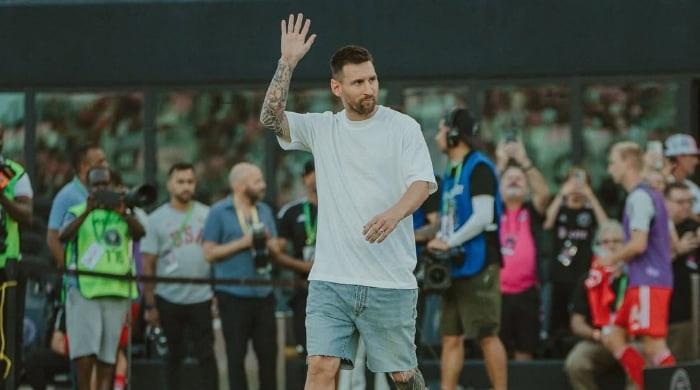 Lionel Messi reacts to Barcelona’s 29th LaLiga title win