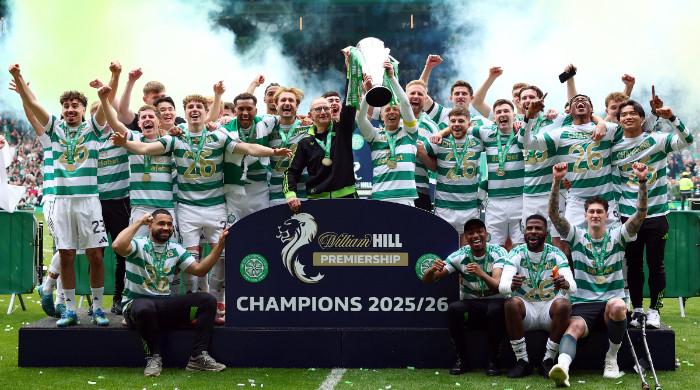 Celtic seal 56th Scottish Premiership title with last-gasp victory over Hearts