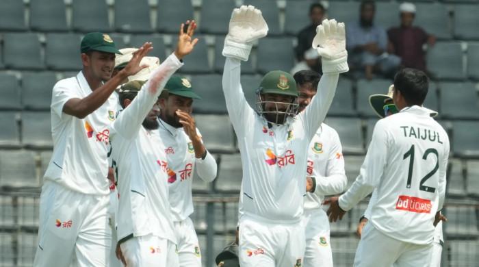Taijul Islam’s four-wicket haul sparked Pakistan’s collapse in the second Test at Sylhet.