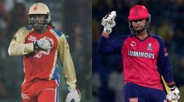 Chris Gayle reacts as Vaibhav Sooryavanshi breaks his IPL sixes record