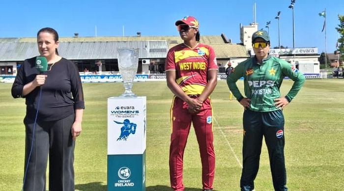 West Indies won the toss and elected to bat first in the T20I tri-series against Pakistan