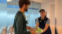 Australia management presents Pakistan team with sweets basket on Eid-ul-Adha