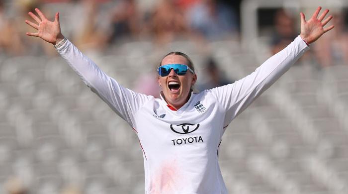 Sophie Ecclestone became England’s leading wicket-taker in international cricket