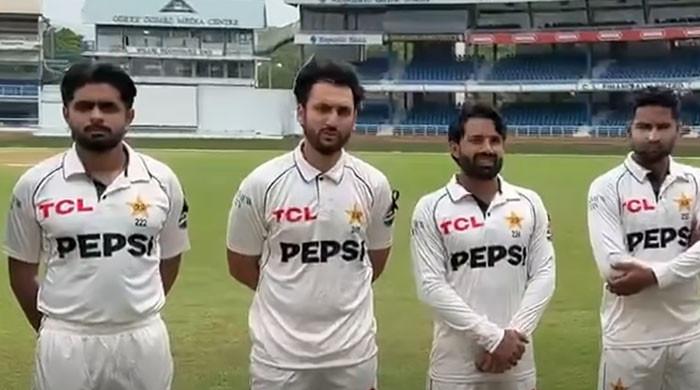 Pakistan and West Indies players paid tribute to late Sir Garfield Sobers before the practice match Pakistan and West Indies players paid tribute to late Sir Garfield Sobers before the practice match