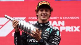 Antonelli wins Belgian GP as Russell crashes out