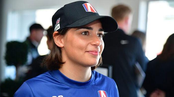 Chadwick gets her first taste of driving F1 car