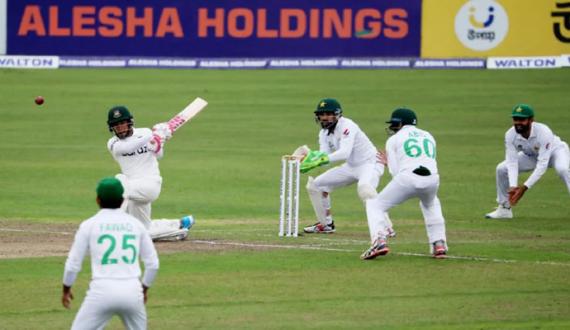 dhaka test bangladesh ki pori team 87 runs par out