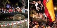 world cup ka jashan sog mai tabdeel spain main fountain girnay se madah jan bahaq